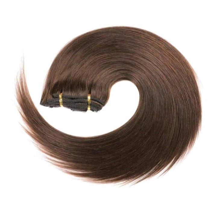 Straight Choclate Brown Clip-in Extensions