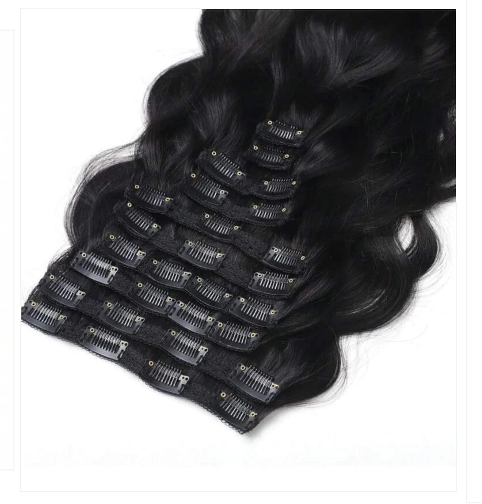 10pcs Natural Wave Clip-in Extensions