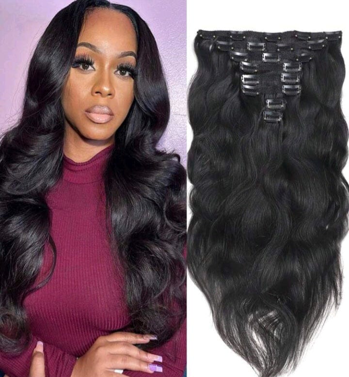 8pc Luxury Human Hair Clip-in Extension